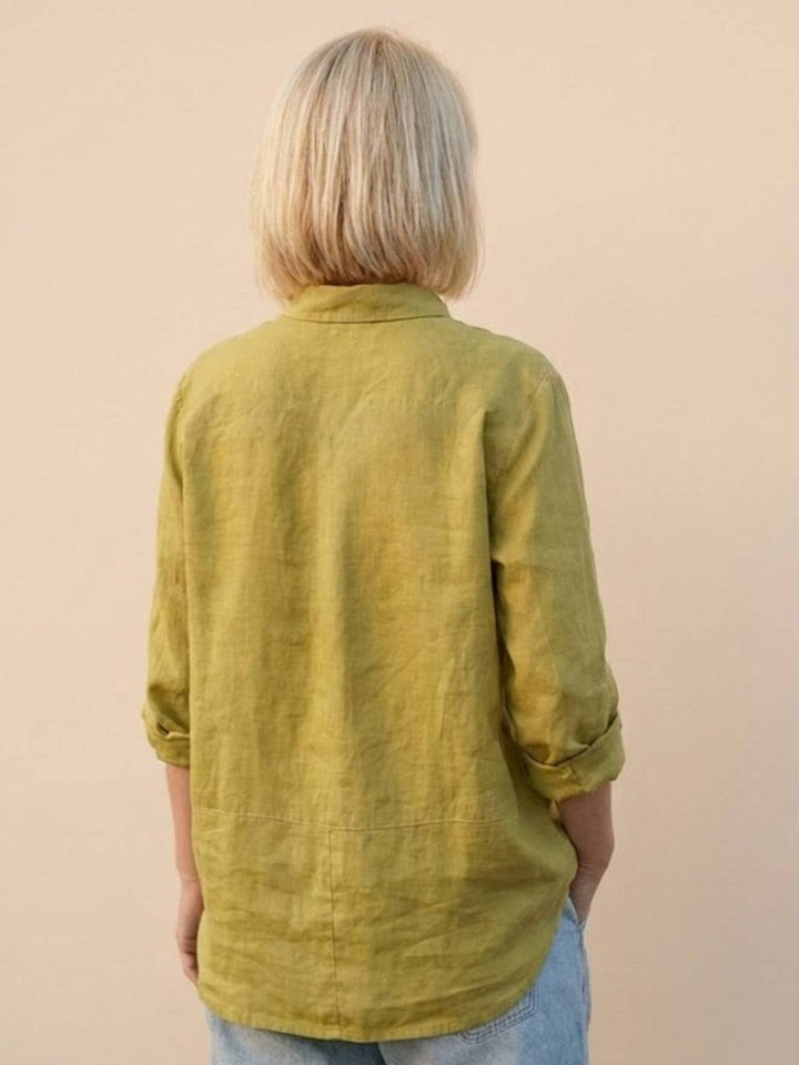 Vintage Linen Shirt yellow image 4 