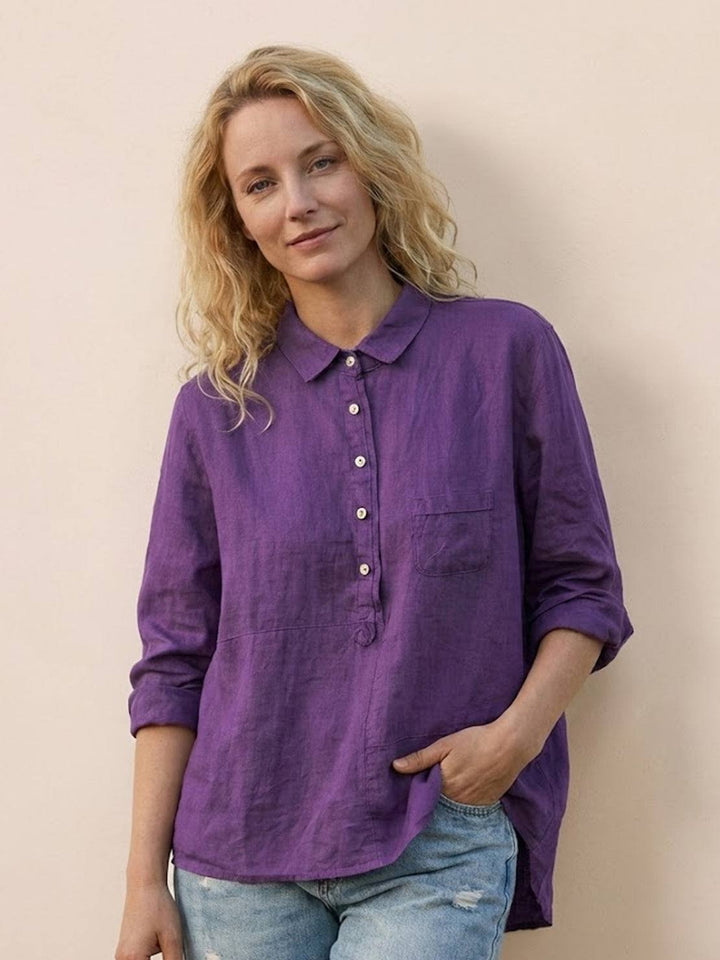 Vintage Linen Shirt purple image 1 