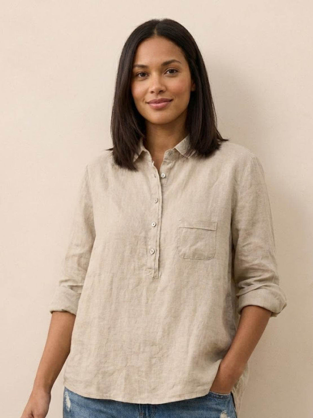 Vintage Linen Shirt beige image 1 