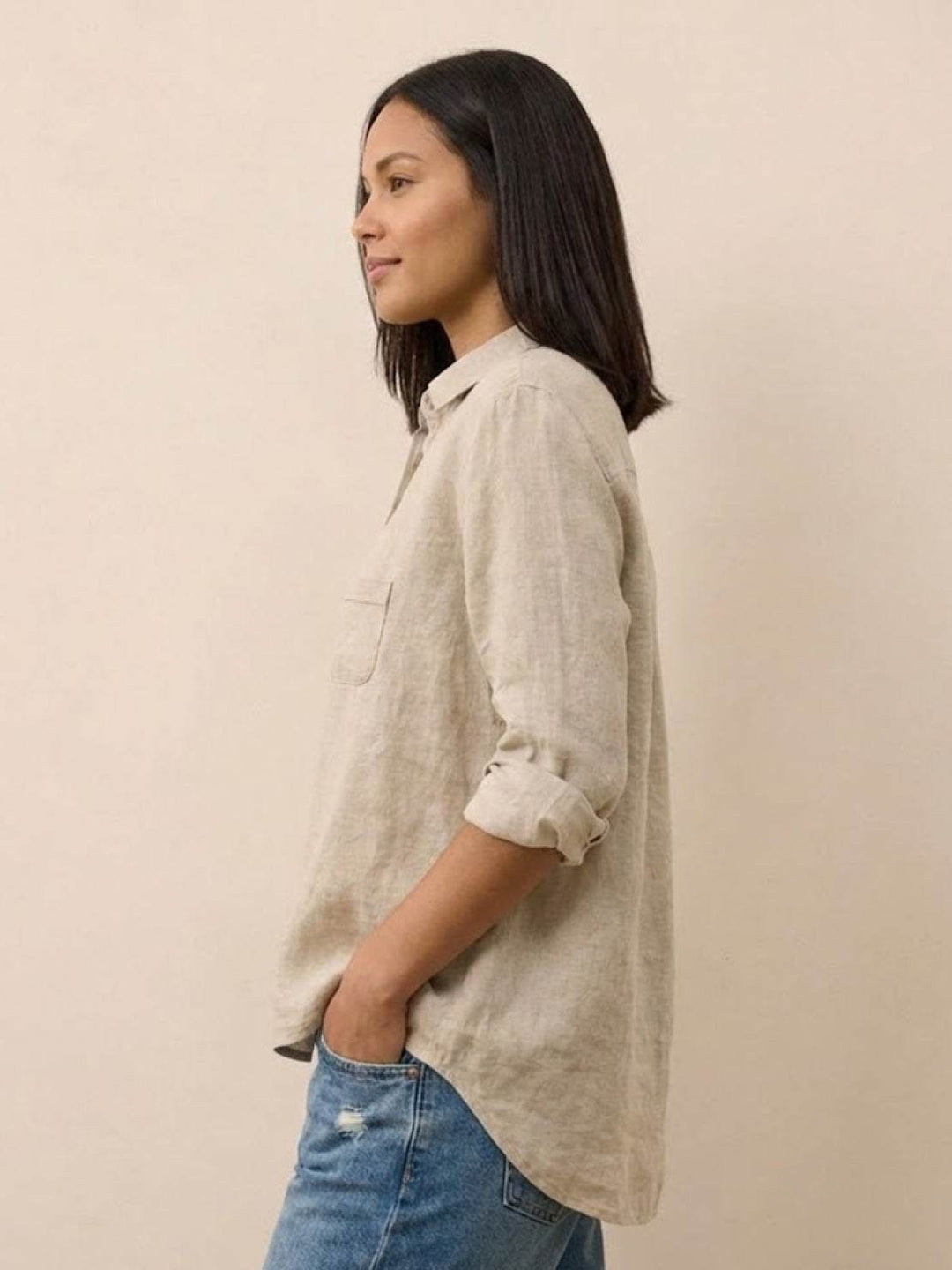 Vintage Linen Shirt beige image 5 