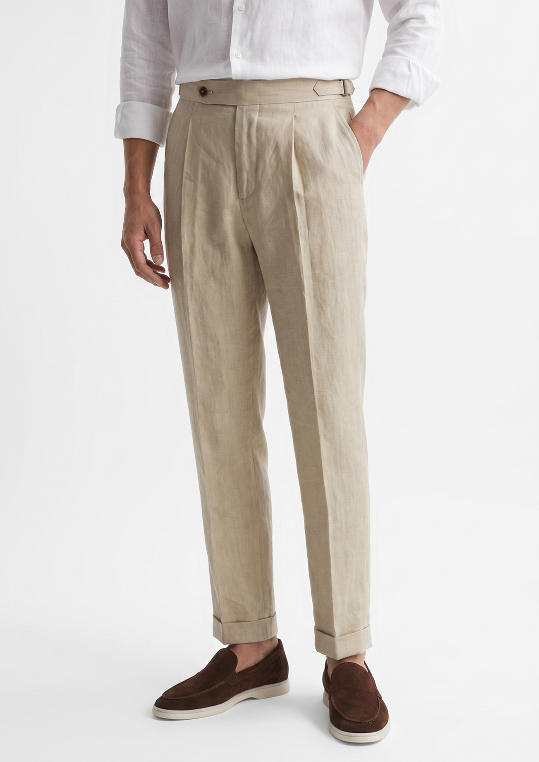 Tuscany Pleated Coastal Trousers sand image 1 #color_sand